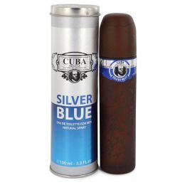 Cuba Silver Blue Eau De Toilette Spray 3.3 Oz For Men