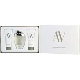 Av By Adrienne Vittadini Eau De Parfum Spray 3 Oz & Body Lotion 3.4 Oz & Shower Gel 3.4 Oz For Women