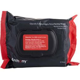 Anthony By Anthony Glycolic Exfoliating & Resurfacing Wipes --30 Wipes For Men