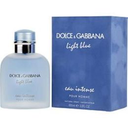 D & G Light Blue Eau Intense By Dolce & Gabbana Eau De Parfum Spray 3.3 Oz For Men