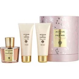 Acqua Di Parma Rosa Nobile By Acqua Di Parma Eau De Parfum Spray 3.4 Oz & Body Cream 2.5 Oz & Bath And Shower Gel 2.5 Oz For Women