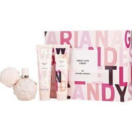 Sweet Like Candy By Ariana Grande By Ariana Grande Eau De Parfum Spray 3.4 Oz & Body Souffle 3.4 Oz & Bath And Shower Gel 3.4 Oz For Women