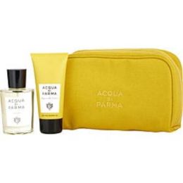 Acqua Di Parma Colonia By Acqua Di Parma Eau De Cologne Spray 3.4 Oz & Shower Gel 2.5 Oz & Bag For Men