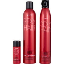 Sexy Hair By Sexy Hair Concepts Spray & Play Harder - Big Sexy Hair Root Pump Plus Volumizing Spray Mousse 10 Oz & Big Sexy Hair Spray & Play Harder V