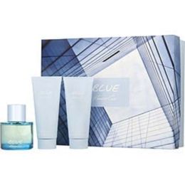 Kenneth Cole Blue By Kenneth Cole Edt Spray 3.4 Oz & Aftershave Balm 3.4 Oz & Hair And Body Wash 3.4 Oz For Men