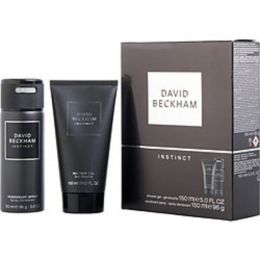 David Beckham Instinct By David Beckham Deodorant Spray 3.6 Oz & Shower Gel 5 Oz For Men