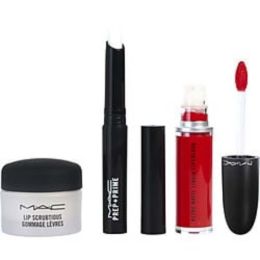 Mac By Make-up Artist Cosmetics Travel Exclusive Lip Kit Red: Lip Scubtious - Candied Nectar + Prep + Prime Lip + Retro Matte Liquid Lipcolour - #feel