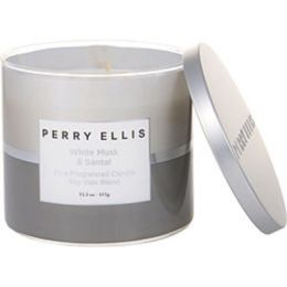 Perry Ellis White Musk & Santal By Perry Ellis Scented Candle 14.5 Oz For Anyone